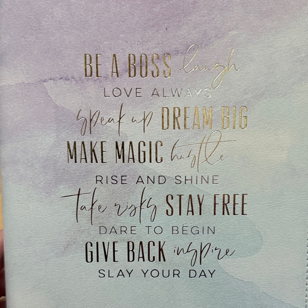 Pastel Inspirational Journal with Gold Text from Indigo Paper